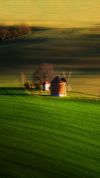 Historical windmill in the beautiful surroundings