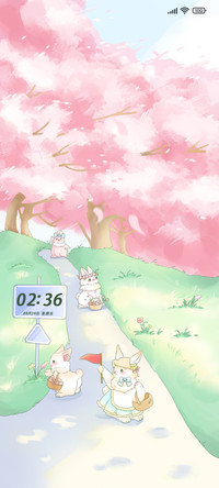兔子樱花小组件