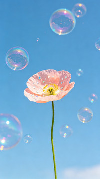 泡泡和花一样梦幻