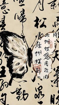 古风蝴蝶壁纸-锐景创意