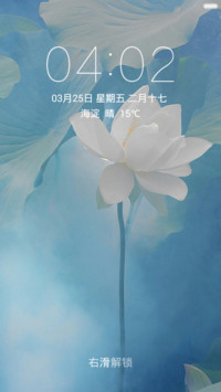 梦幻莲花 唯美清新 右滑解锁