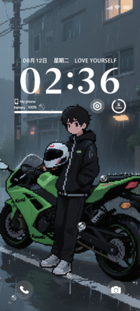 像素风机车男孩