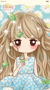 小薇与夏天的秘密(多锁屏+音乐界面+自由桌面)