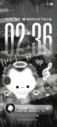 氛围雨天 忧郁小猫