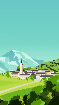 Vector illustration. Germany, Malter