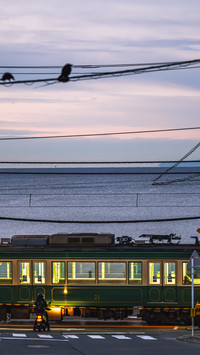 Makuhari Enoshima Railway Sunset View