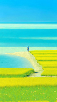 清新风景插画壁纸-锐景创意