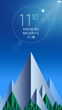 Snow Mountain( 动态天气+环形时钟)