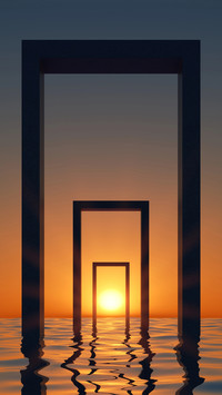 Minimalist abstract geometric creative wallpaper