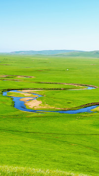 The Muzigler river valley of Hulunbuir grassland of China