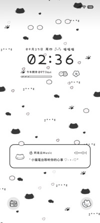 平铺 黑白猫爪
