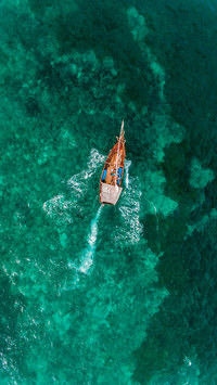 Local fiashermen wooden traditional dhow