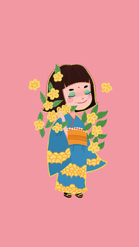 可爱和服女孩