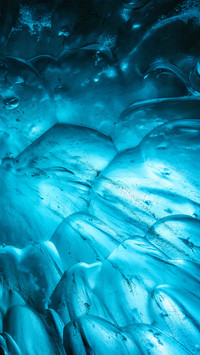 A frozen ice cave