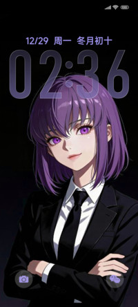 暗夜紫二次元少女