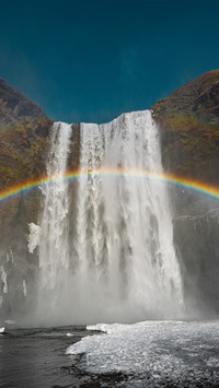 Skoga falls and the rainbow