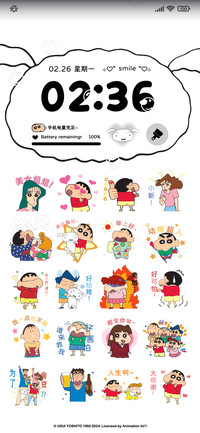 蜡笔小新 可爱平铺