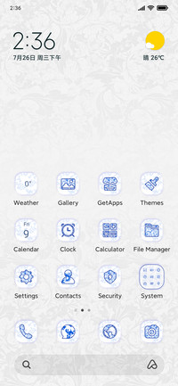 Blue White Widget