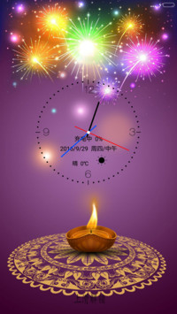 紫色光晕（模拟时钟+全界面适配+动态图标）