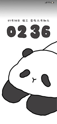 极简黑白小熊猫