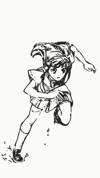 Black and white anime girls