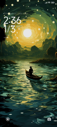 Calm lake surface
