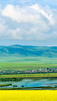 The border between china and russia is like a painting