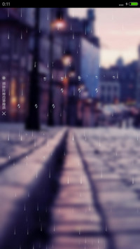 唯美街角【3D重力+下雨+流星+头像】