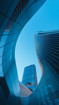 Modern high-rise buildings
