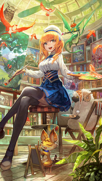 认真的少女