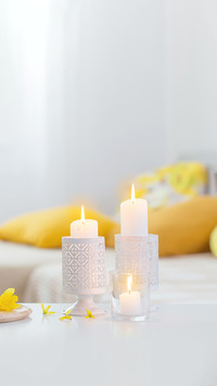 Spring Flowers in Vase on Modern Interior