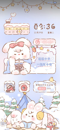 冬日暖阳兔