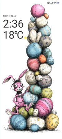 Bunny and eggs
