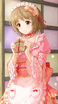 认真工作的少女
