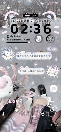 JK雪景软萌小猫