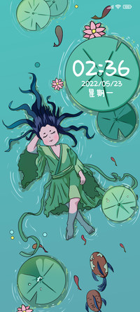 少年水中游