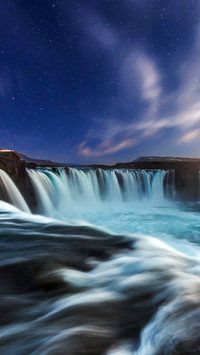 Wonderful Evening View of Godafoss Waterfall