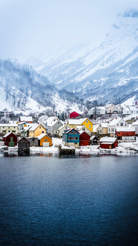 Overlooking the snow-capped mountains