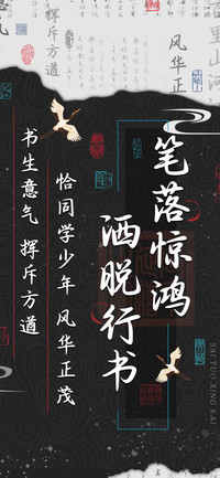 笔落惊鸿洒脱行书