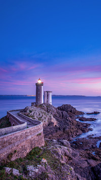 View of Lighthouse of Petit Minou in Brittany in France