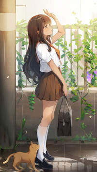 阳光下的少女