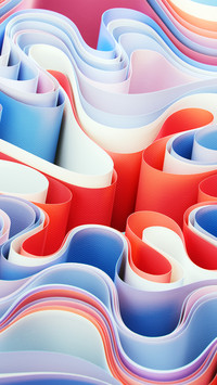 Colorful ribbons in motion