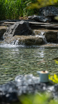 The tea smoke by the stream is as quiet as zen