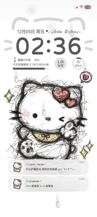 OS署名潦草小猫