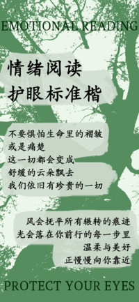 情绪阅读护眼标准楷