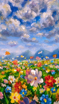 Landscape oil painting