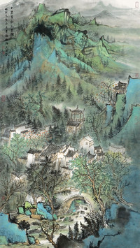 青绿重彩写江山
