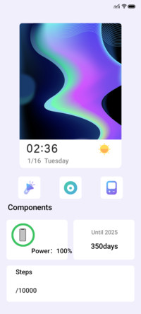 white widget
