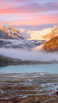Tibetan Ruo Jiao Glacier Snowscape