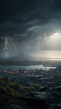 Encounter a thunderstorm